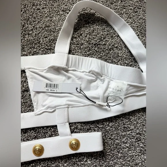 Monica Hansen Beachwear Rich and Fab Revolve cutout medallion bikini size large - Picture 7 of 8